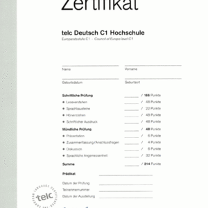 Sprachzertifikat Goethe & telc